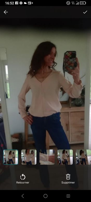 Blouse femme 36 rose nude c82