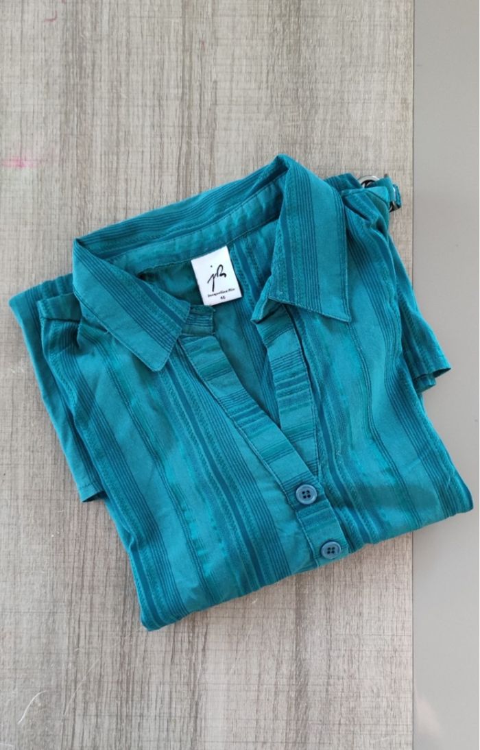 Tunique femme Jacqueline Riu taille 46 bleu turquoise - Très bon état - photo numéro 7