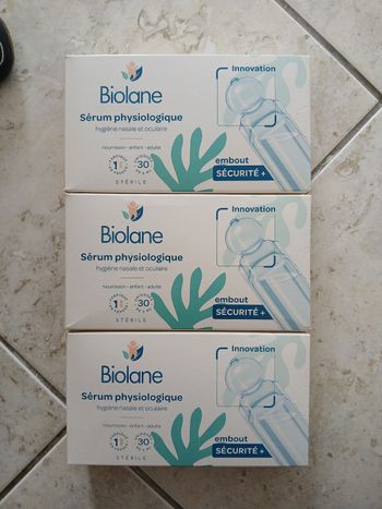 Sérum physiologique lot de 3 boites neuves