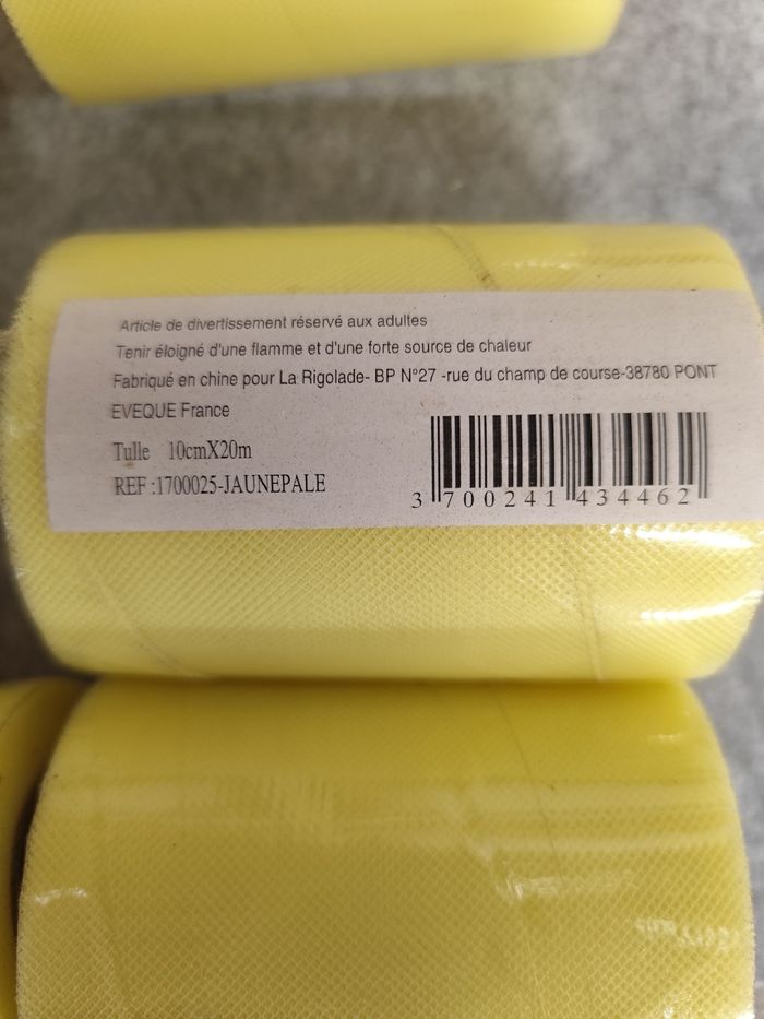 6 bobine de tulle jaune - photo numéro 2