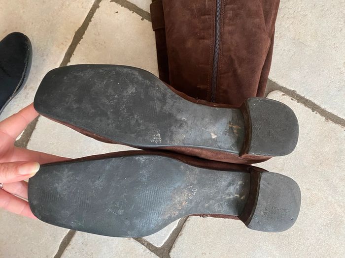 Bottes hautes en daim marron 40 - photo numéro 8