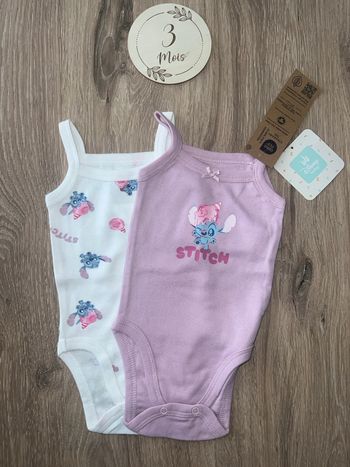 Bodies Stitch 3 mois fille été 