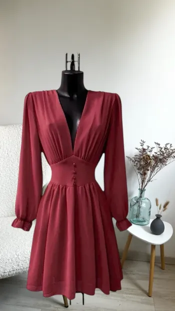 Robe rouge bordeaux taille unique