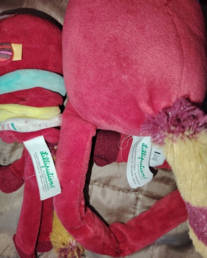 Lot 2 peluches activité raton laveur lilliputiens - photo numéro 3