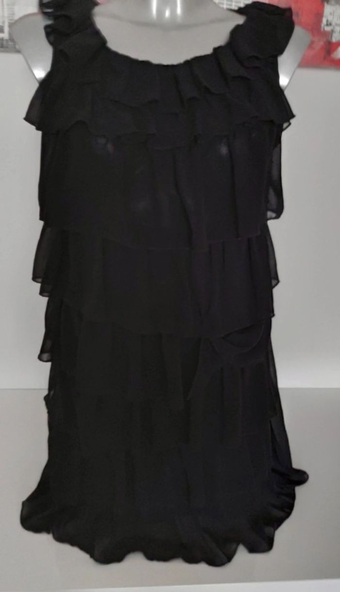 Tunique noire volant Taille L - photo numéro 2