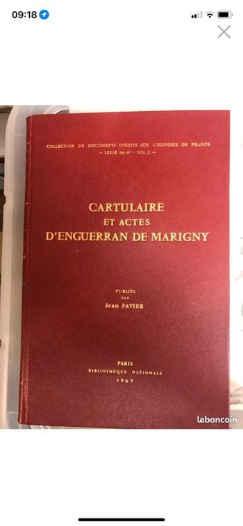 Cartulaire et actes d’Enguerran de Marigny