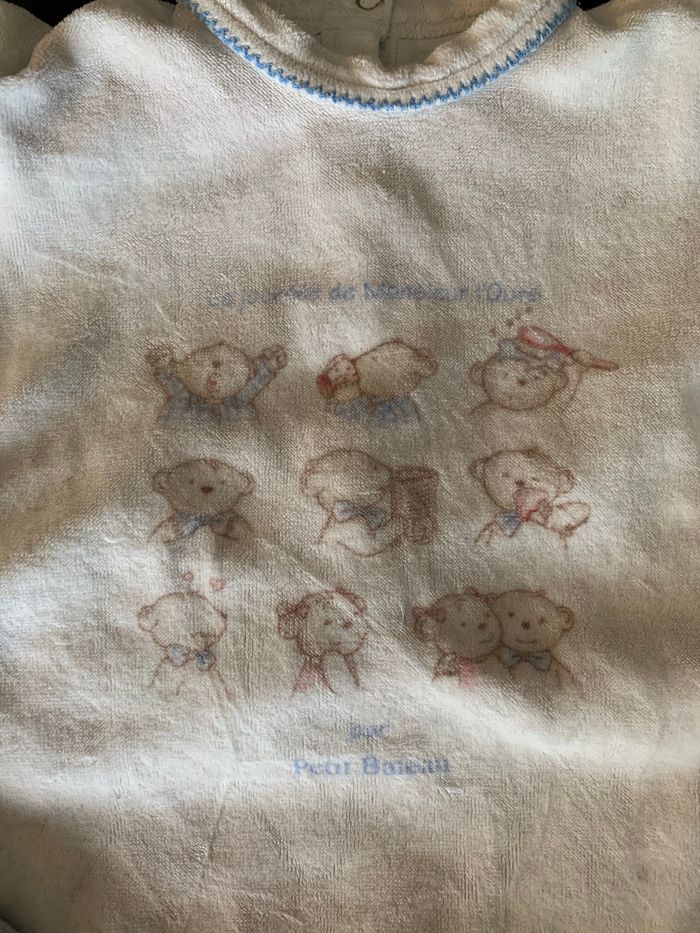 Lot 2 pyjamas velours 3 mois Petit Bateau - photo numéro 3