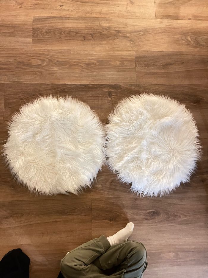 Lot de 2 mini tapis en poil