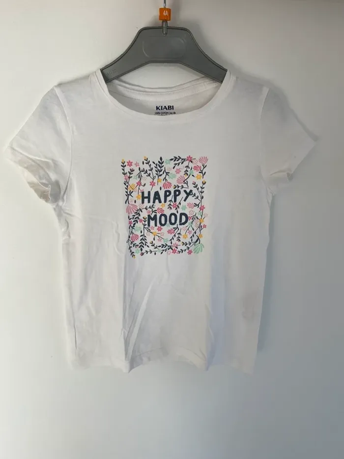 T-shirt kiabi blanc imprimé fleur