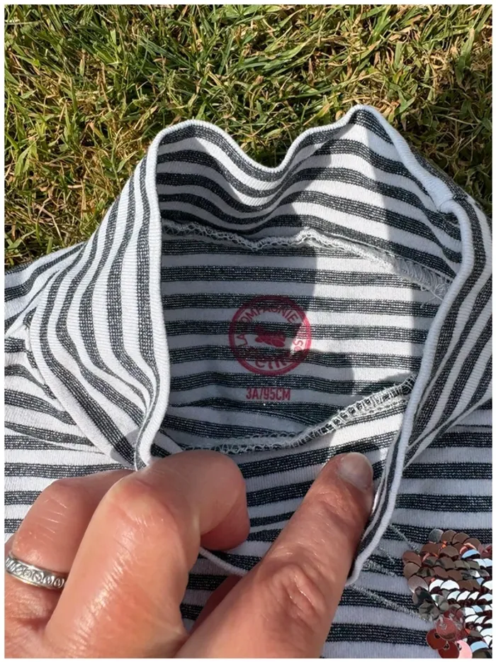 T-shirt à rayures la compagnie des petits 3 ans - photo numéro 3