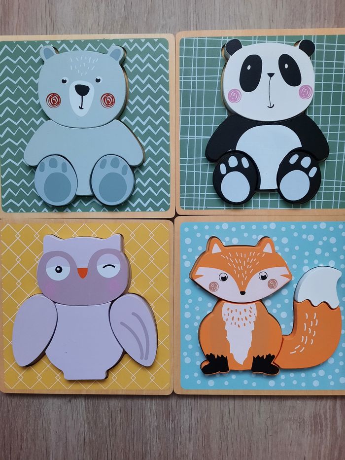 Mini puzzle en bois 4 pièces