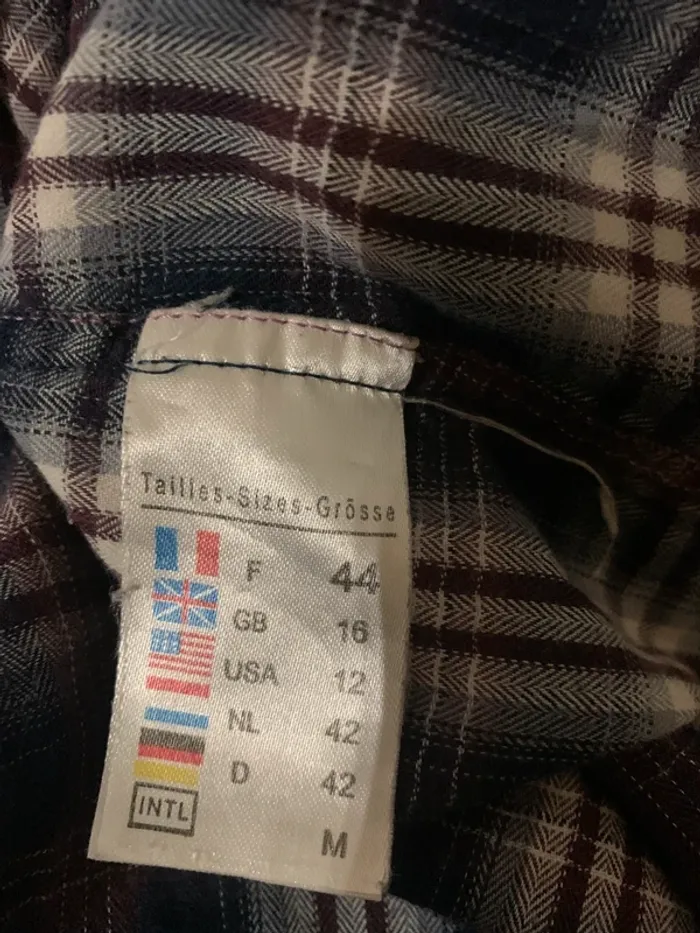 Chemise Saint James à carreaux taille 44 100%coton très bon état - photo numéro 9