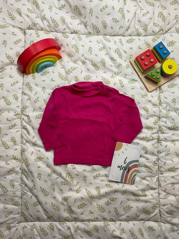 sous pull col roulé rose 6 mois