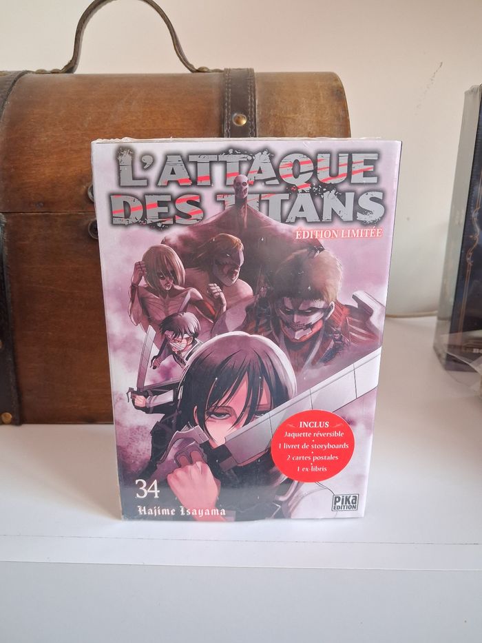 Manga L'attaque des titans tome 34 collector édition limitée SNK Shingeki No Kyojin