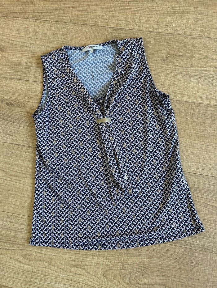 Blouse imprimée sans manches Morgan taille S jamais portée - photo numéro 7