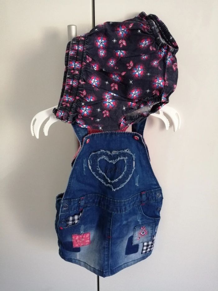 Robe en jean et bloomer 9 mois - photo numéro 2