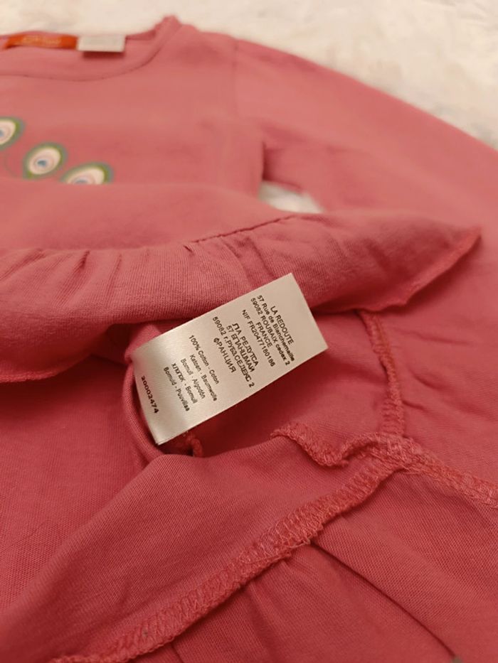 Tee-shirt long à volants Paon T. 4 ans Okaou - photo numéro 7