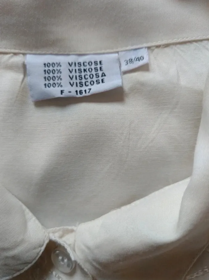 Blouse chemise vintage 100% viscose brodée - photo numéro 8