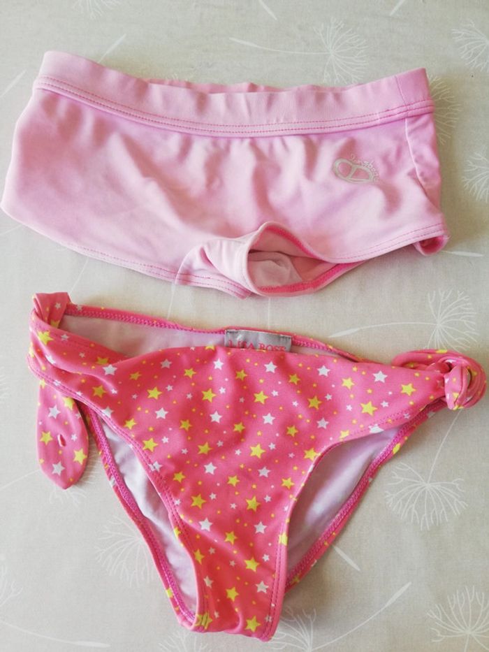 Lot 2 bas de maillot de bain 10 ans Lisa Rose