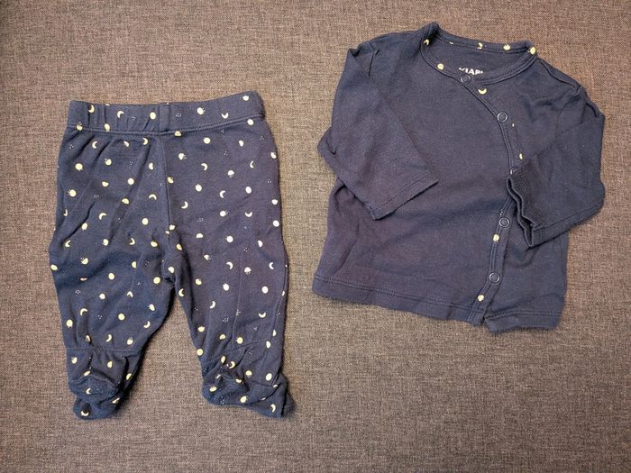 Lot de 2 pyjamas léger été - 1 mois - 52/55 cm - Kiabi -  Très bon état - photo numéro 2