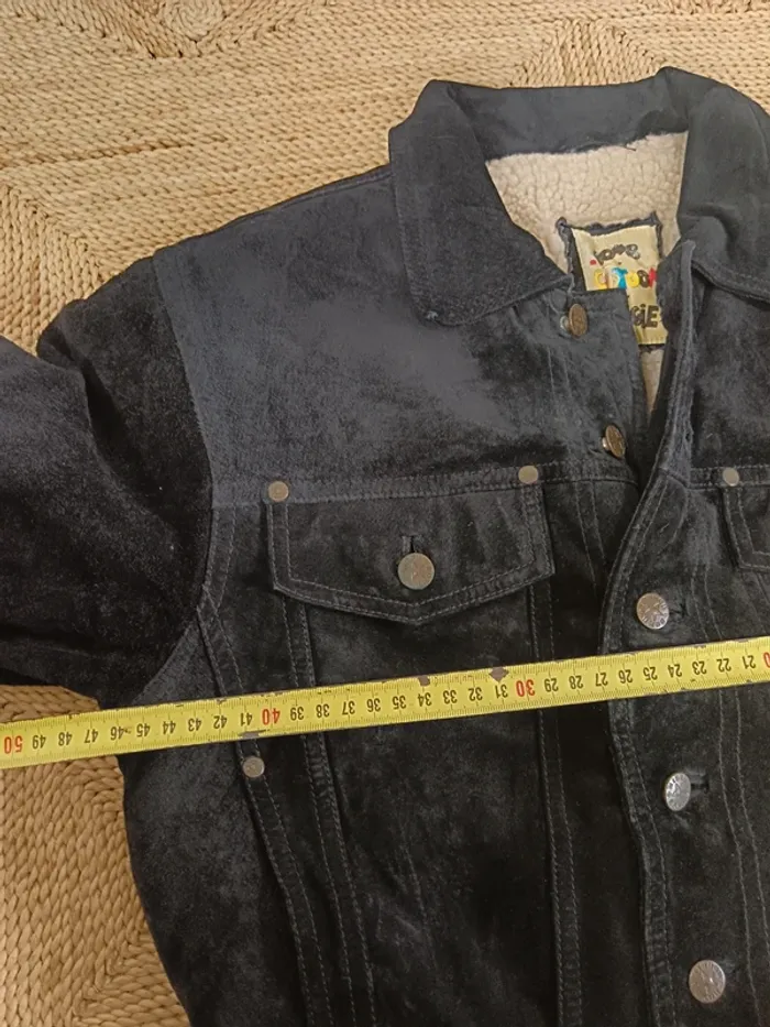 Bomb boogie x Cartoon "Veste courte cuir sherpa" taille M - photo numéro 3