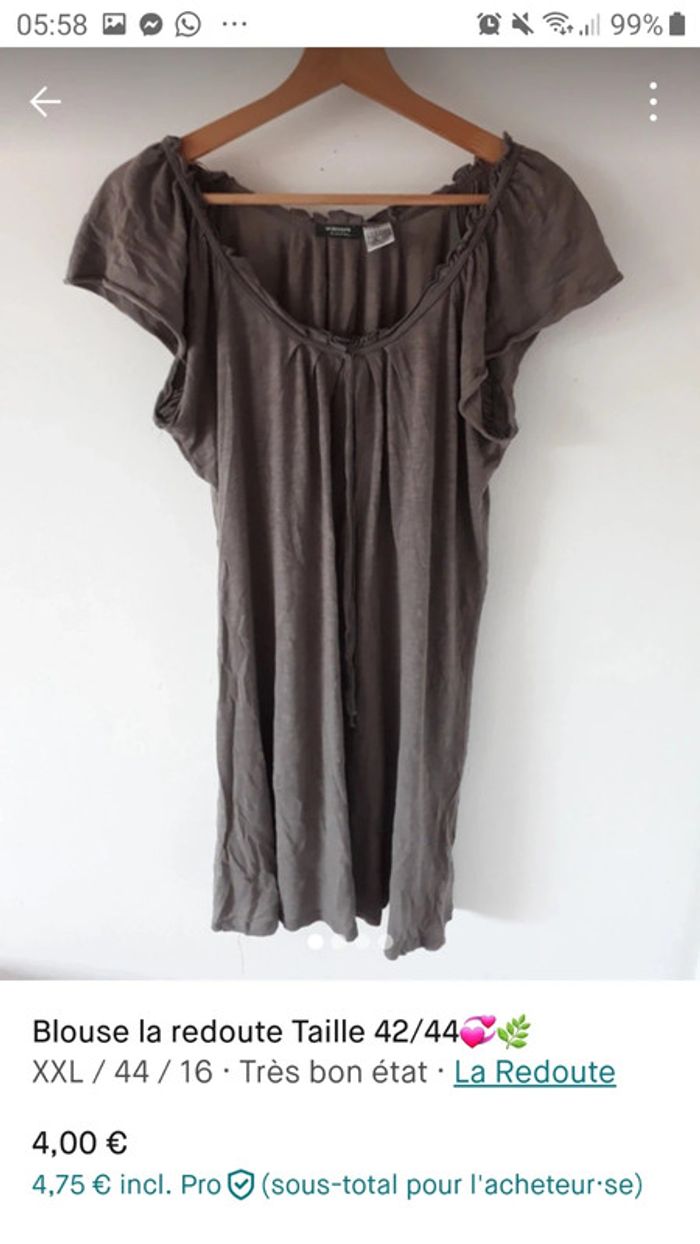 Tunique d'été Taille 44🌿💞 - photo numéro 4