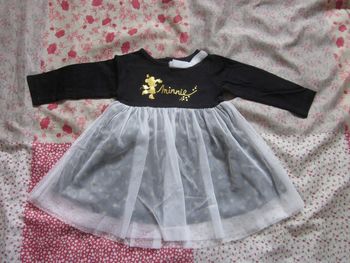 Robe Minnie noire avec tulle 9 mois