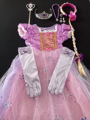 Deguisement princesse raiponce paillette 5-6ans