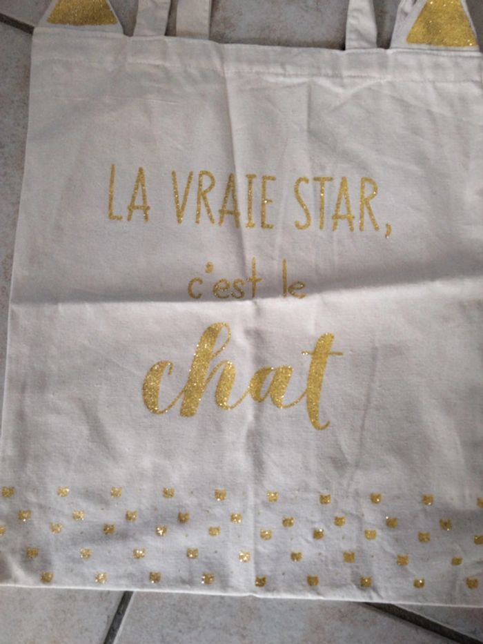 Sac tote bag chat neuf - photo numéro 2