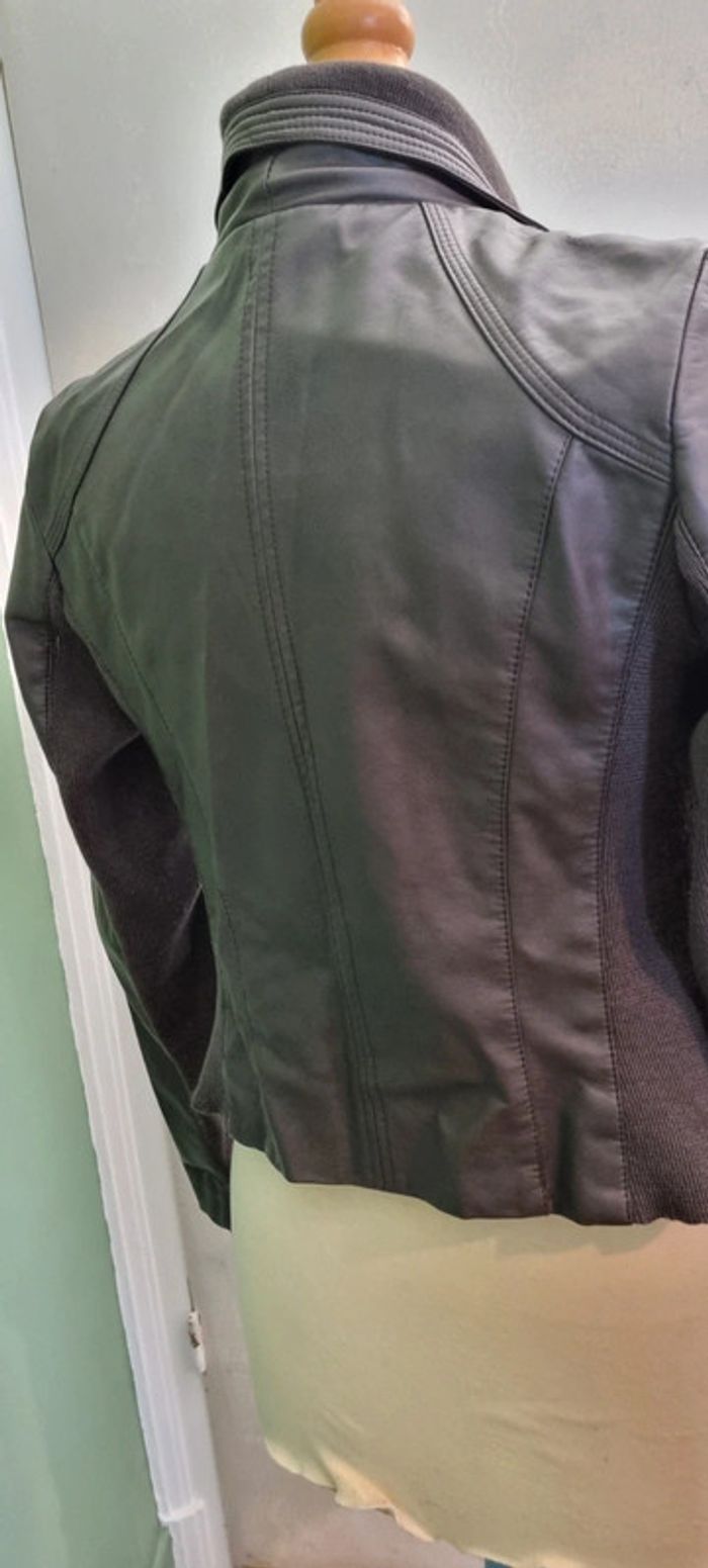 Perfecto marron bi-matiere Softy - photo numéro 7