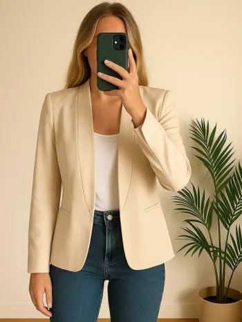 Blazer beige clair Mango – Taille M