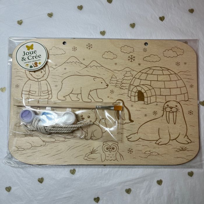 Cadre décor hivernal en bois à peindre