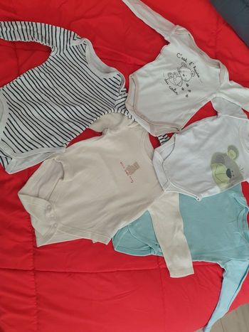 Lot de 5 bodys 9 mois