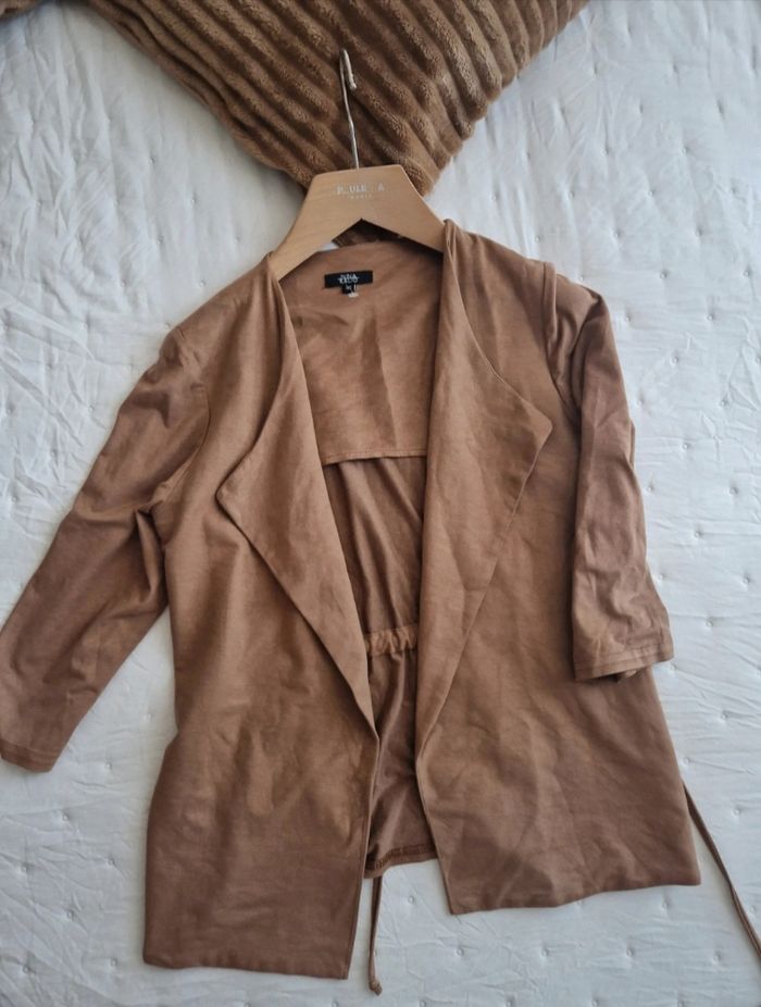 Veste en suédine camel