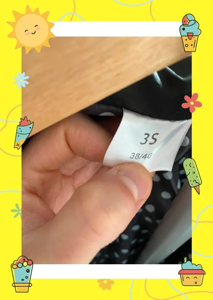 Trench 3 suisses 38 40 noir motif petits pois - photo numéro 9