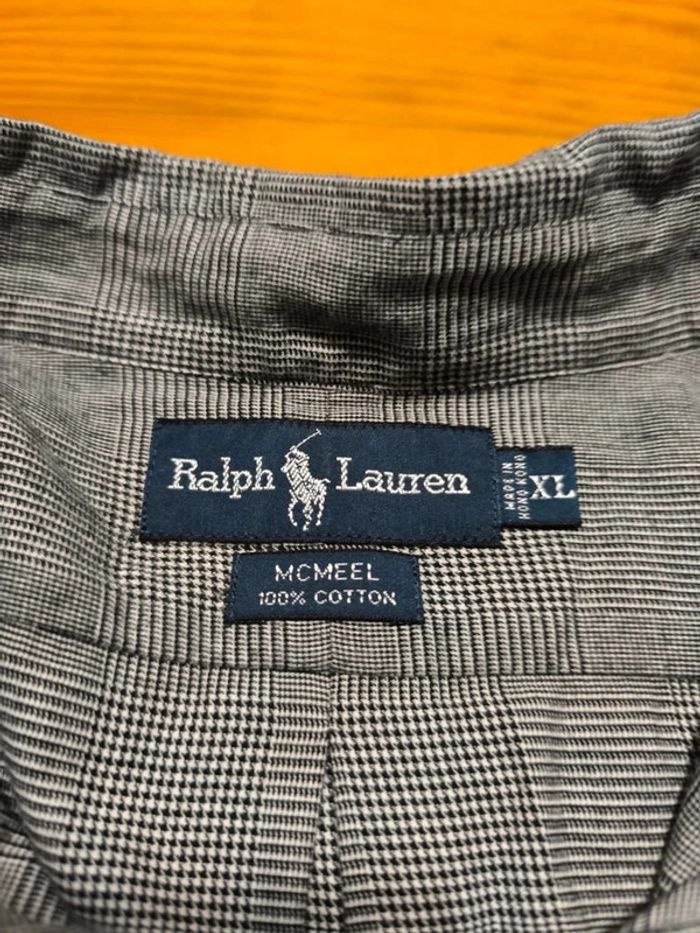 Chemise à carreaux - Ralph Lauren - Mc Meel - Logo brodé noir - Noir, blanc - Taille XL - photo numéro 8