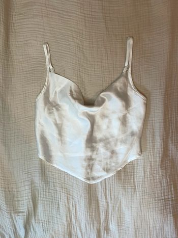 Haut en satin blanc Taille S
