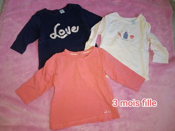 Lot t shirt manche longue