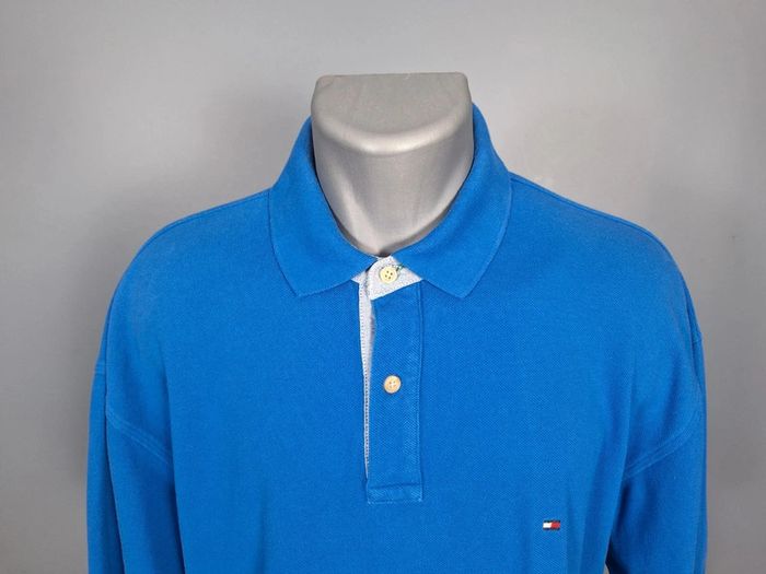 Polo tommy hilfiger bleu - taille XL 100% coton - logo brodé (34) - photo numéro 2