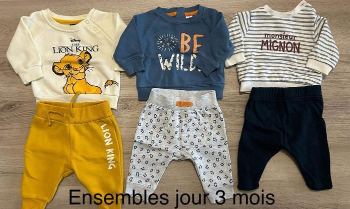 Lot de 44 vêtements bébé 3 mois