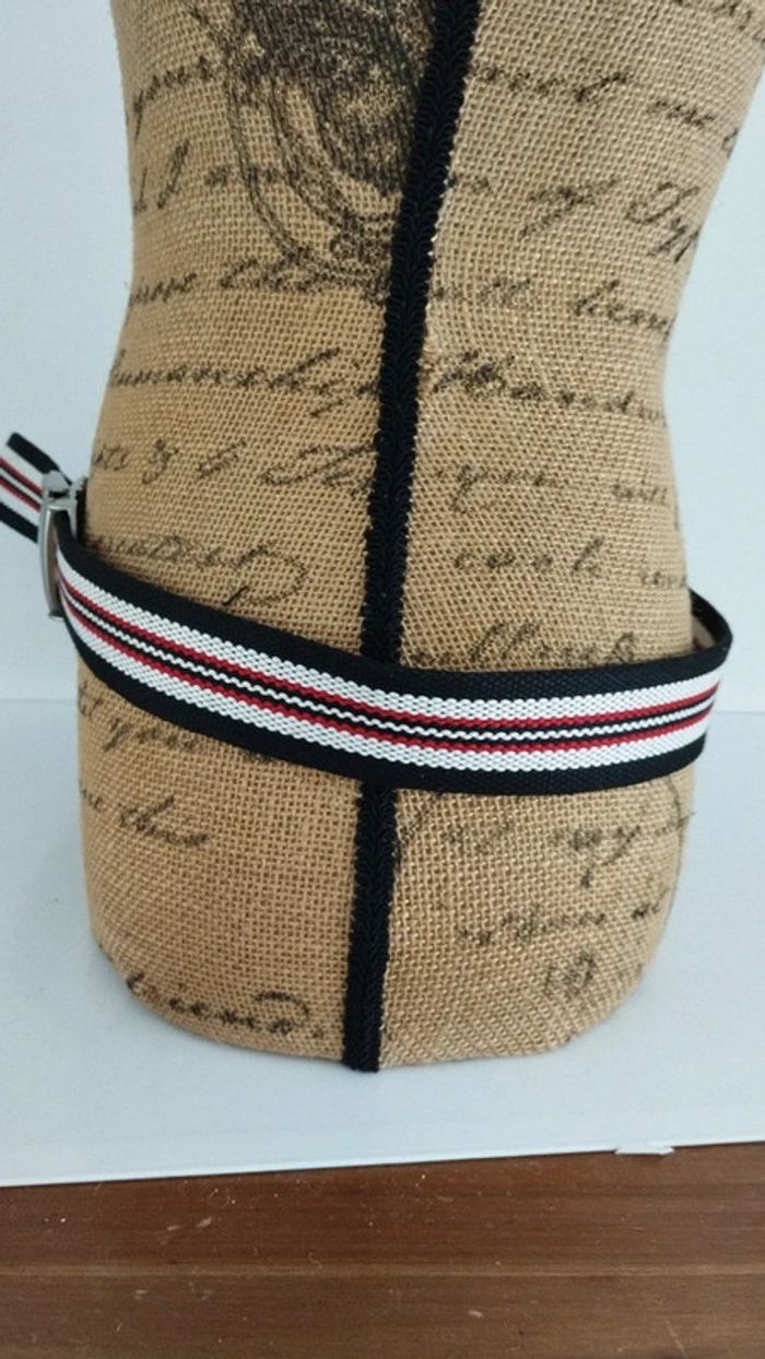Ceinture rayée noir rouge et blanc - photo numéro 8