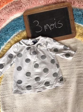 T-shirt pois argentés