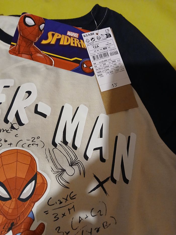 pyjamas en coton marvel spiderman 12 ans - photo numéro 2