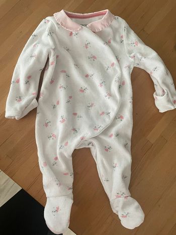 Pyjama velours obaïbi fleuris 3 mois