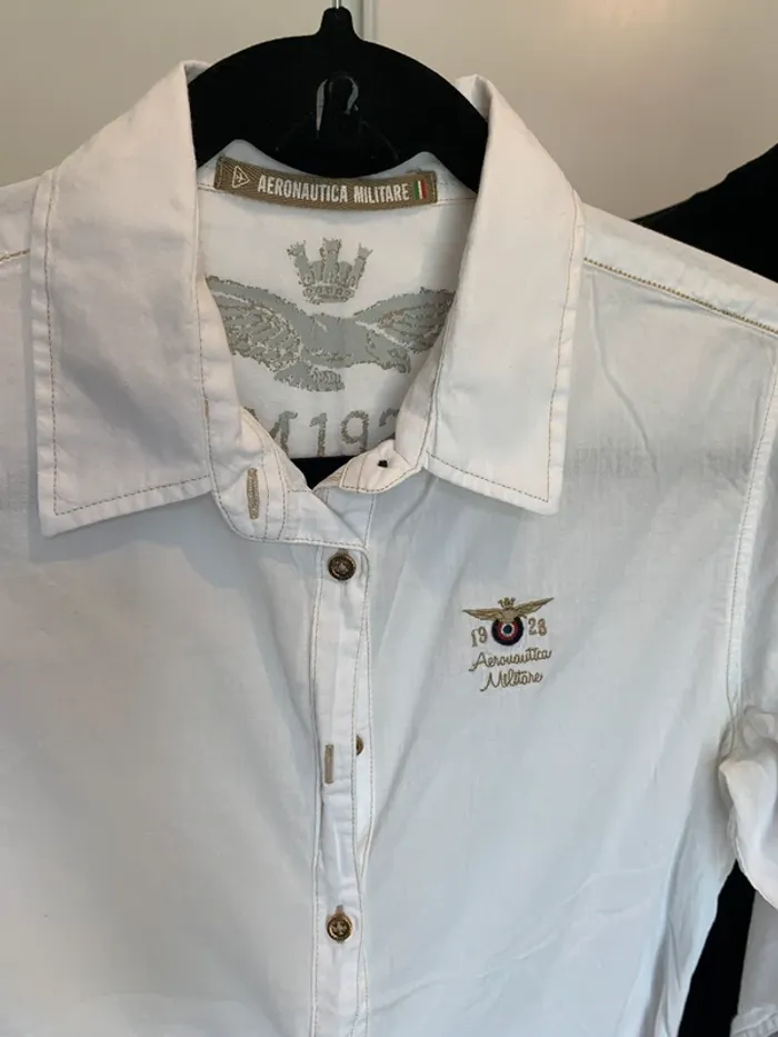 Chemise Aeronautica Militare M blanche neuve - photo numéro 2