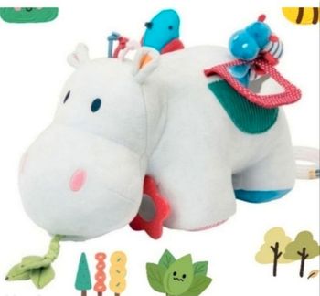 Oxybul Axel l'hippopotame Peluche d'activités NEUVE 