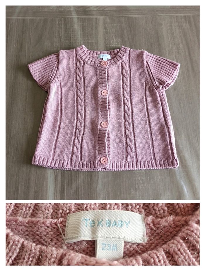 Gilet manches courtes rose Tex 23 mois - photo numéro 2