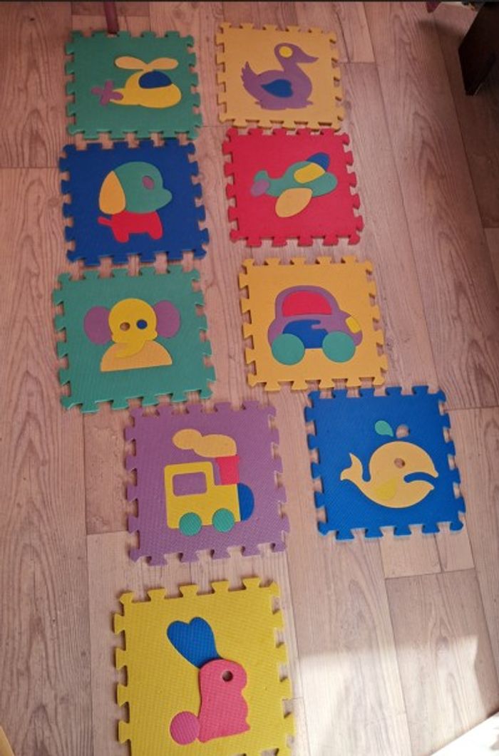 9 dalles en mousse puzzle objets - photo numéro 2