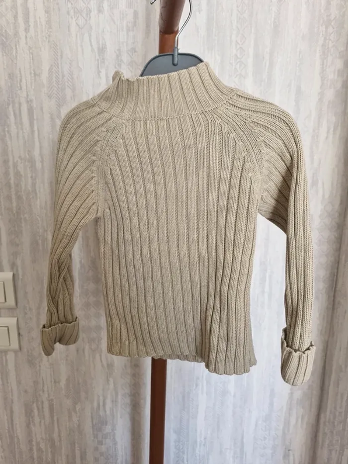 Pull mixte 3 ans Sans Marque bige - photo numéro 5