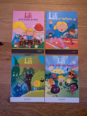 Lot 4 livres enfants Lili – 1€ – offerts en pharmacie